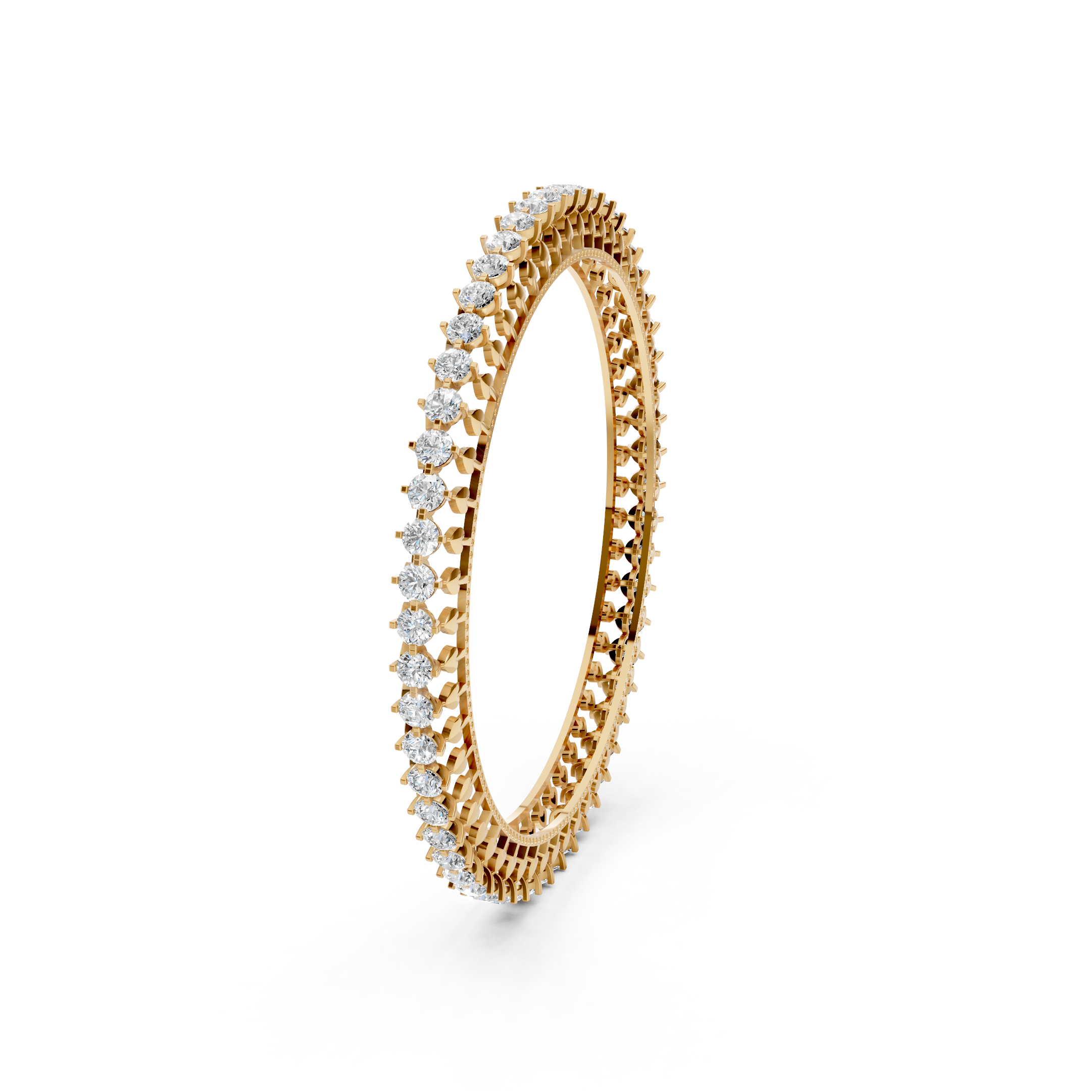 Lab-Grown Diamond Classic Single Row Eternity Bangle