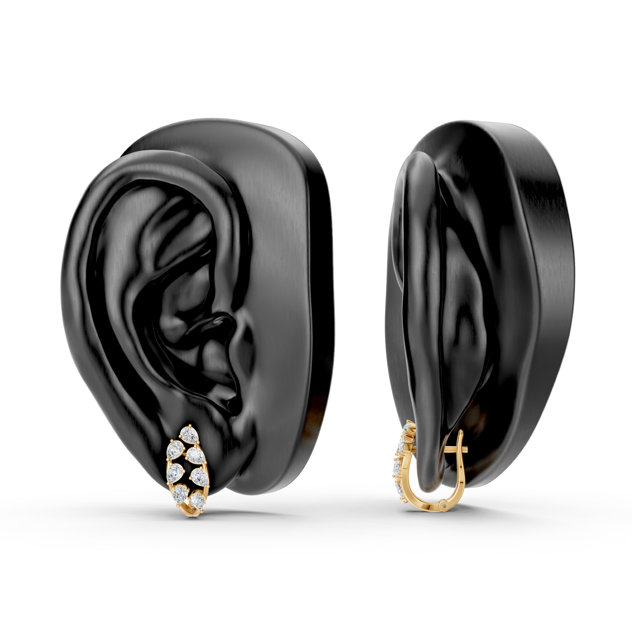 Lab-Grown Diamond Multi-Pear Hoop Earrings