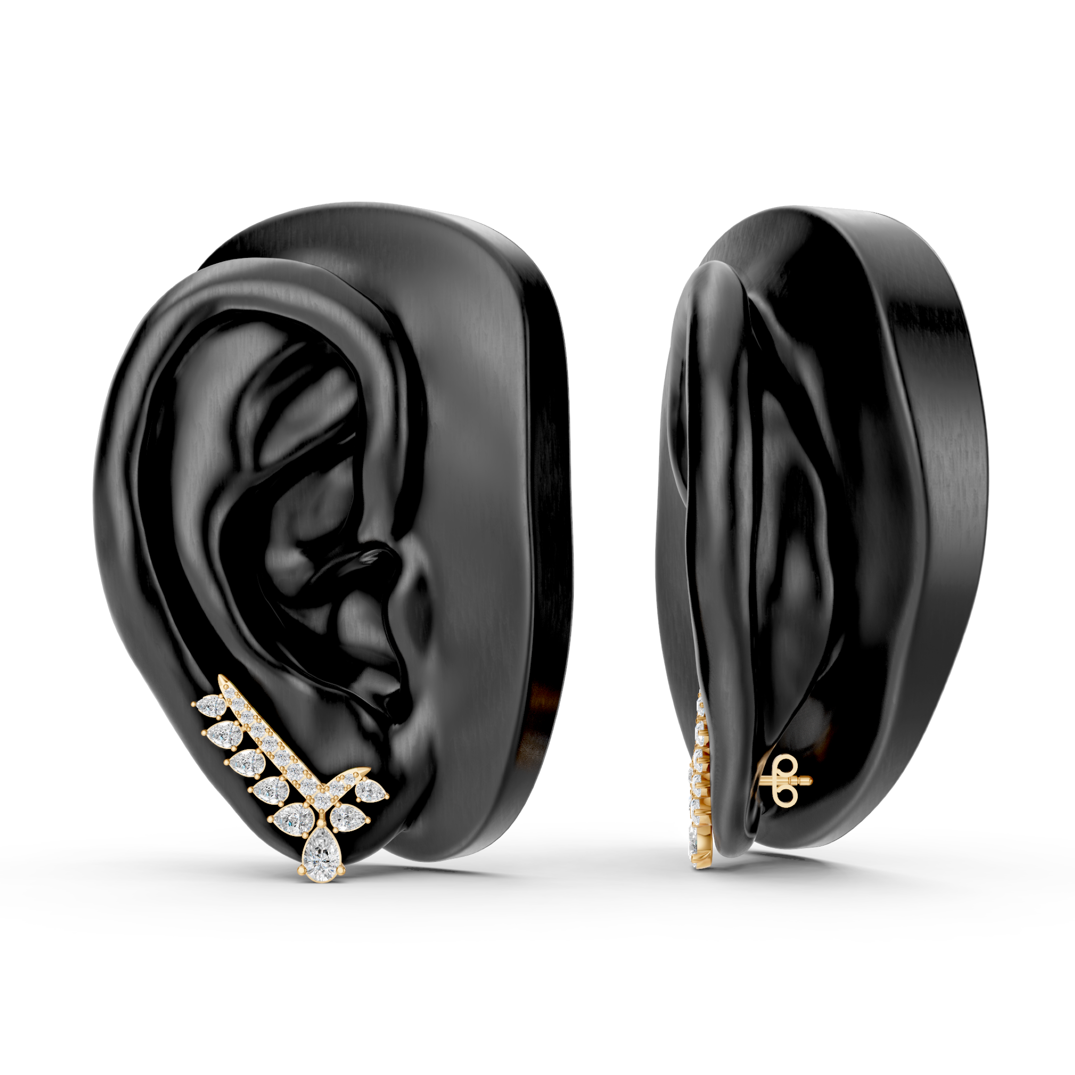 Lab-Grown Diamond Pear & Marquise Fan Earrings