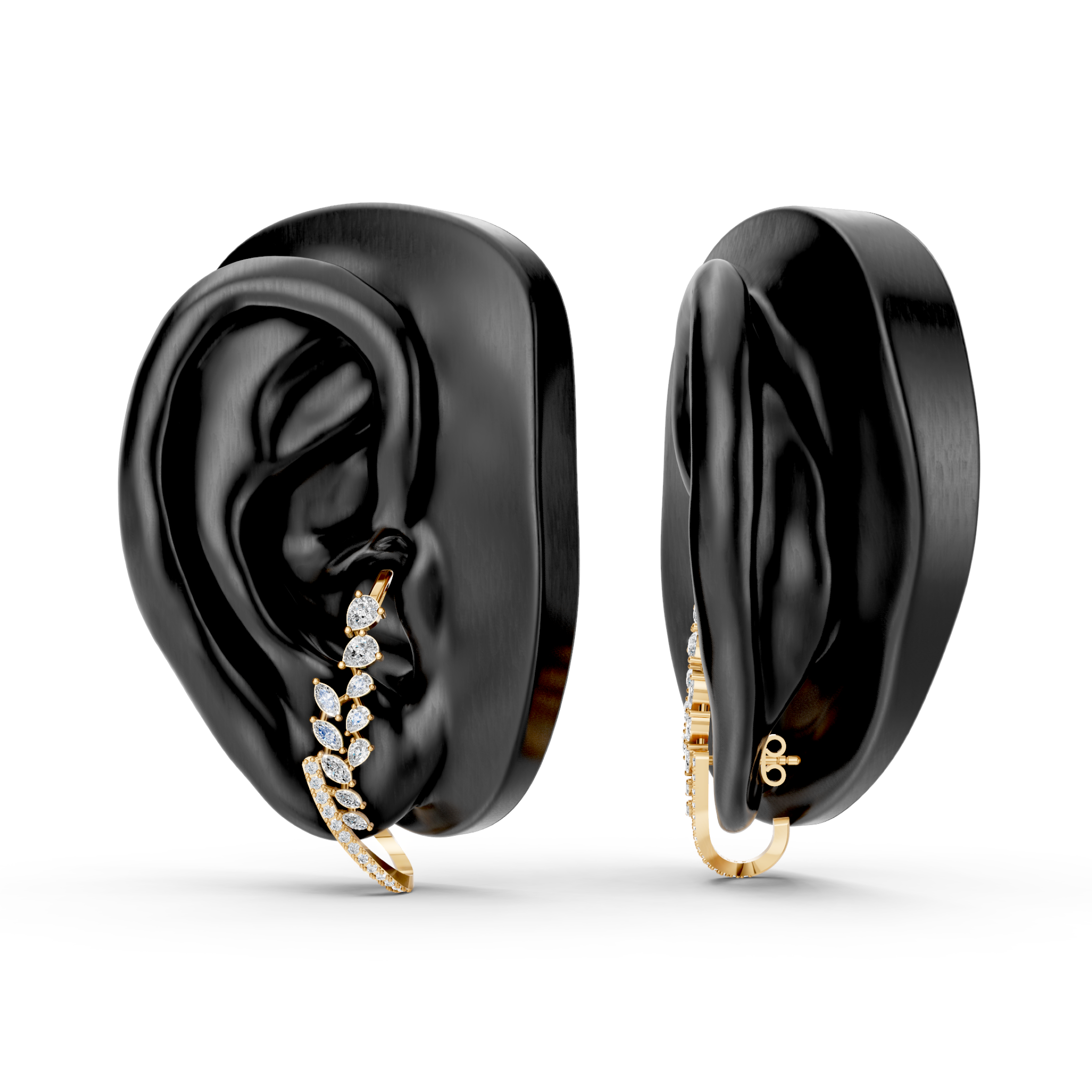 Lab-Grown Diamond Graduated Marquise Curve Earrings