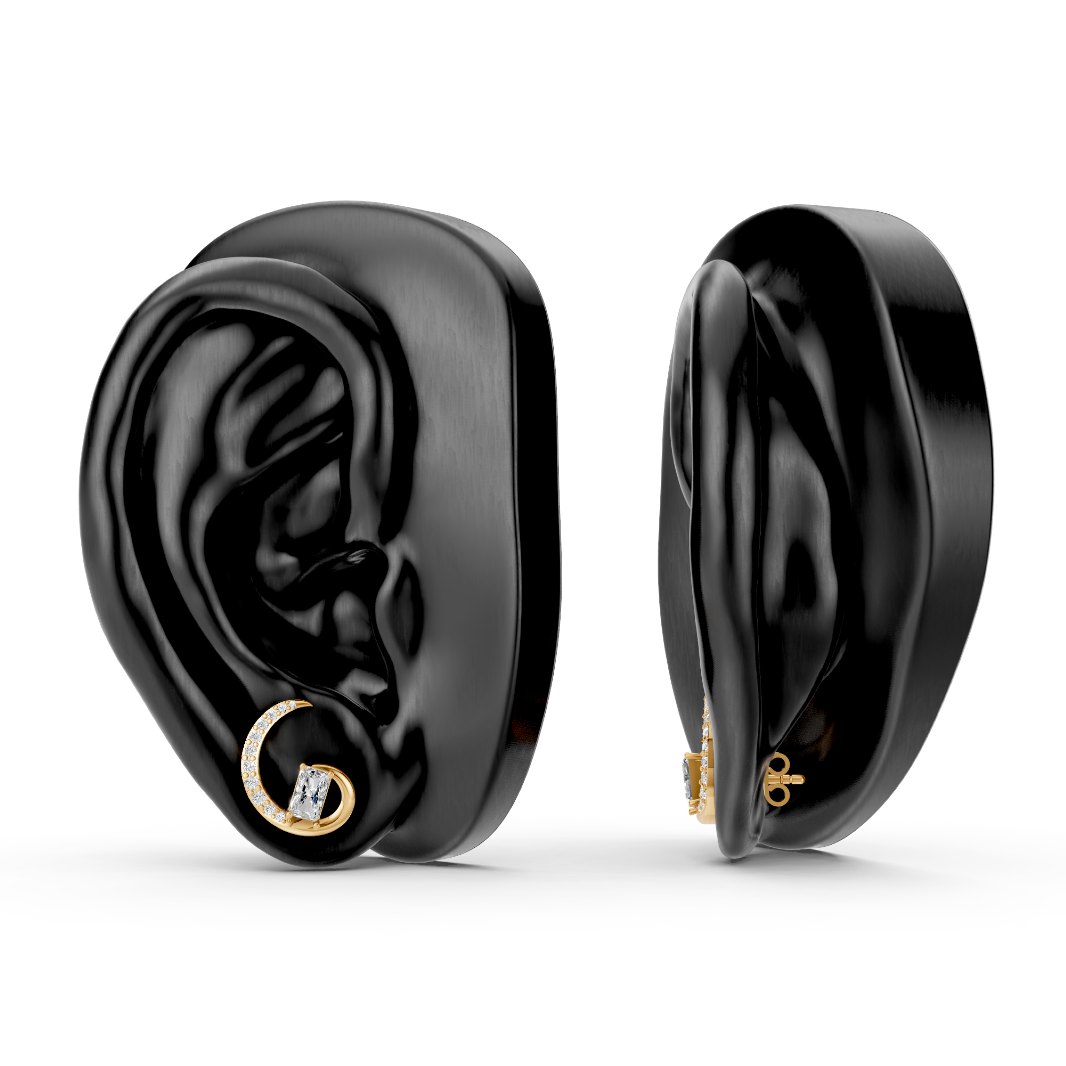 Lab-Grown Diamond Radiant Curve Stud Earrings