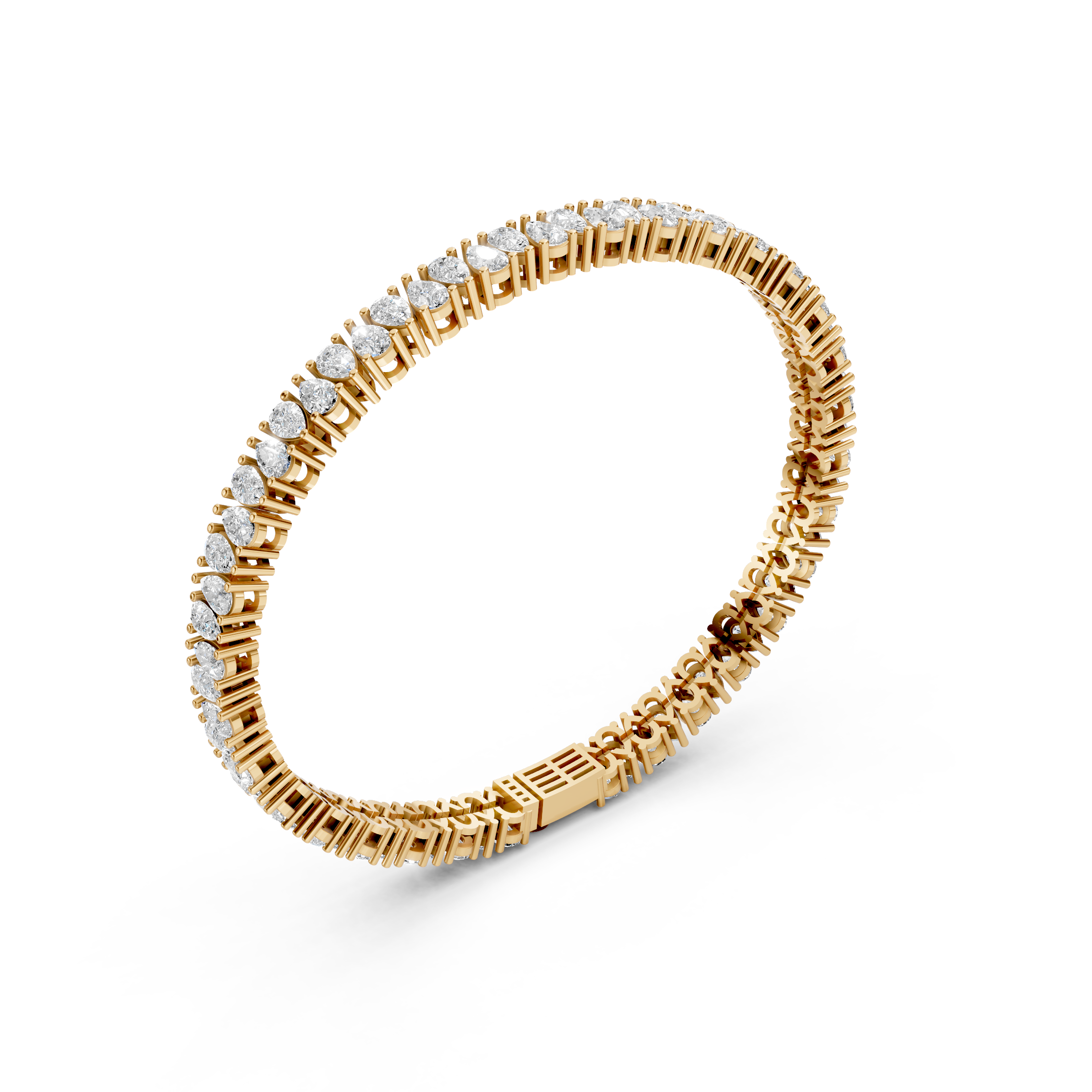 Lab-Grown Diamond Classic Pear Eternity Bangle