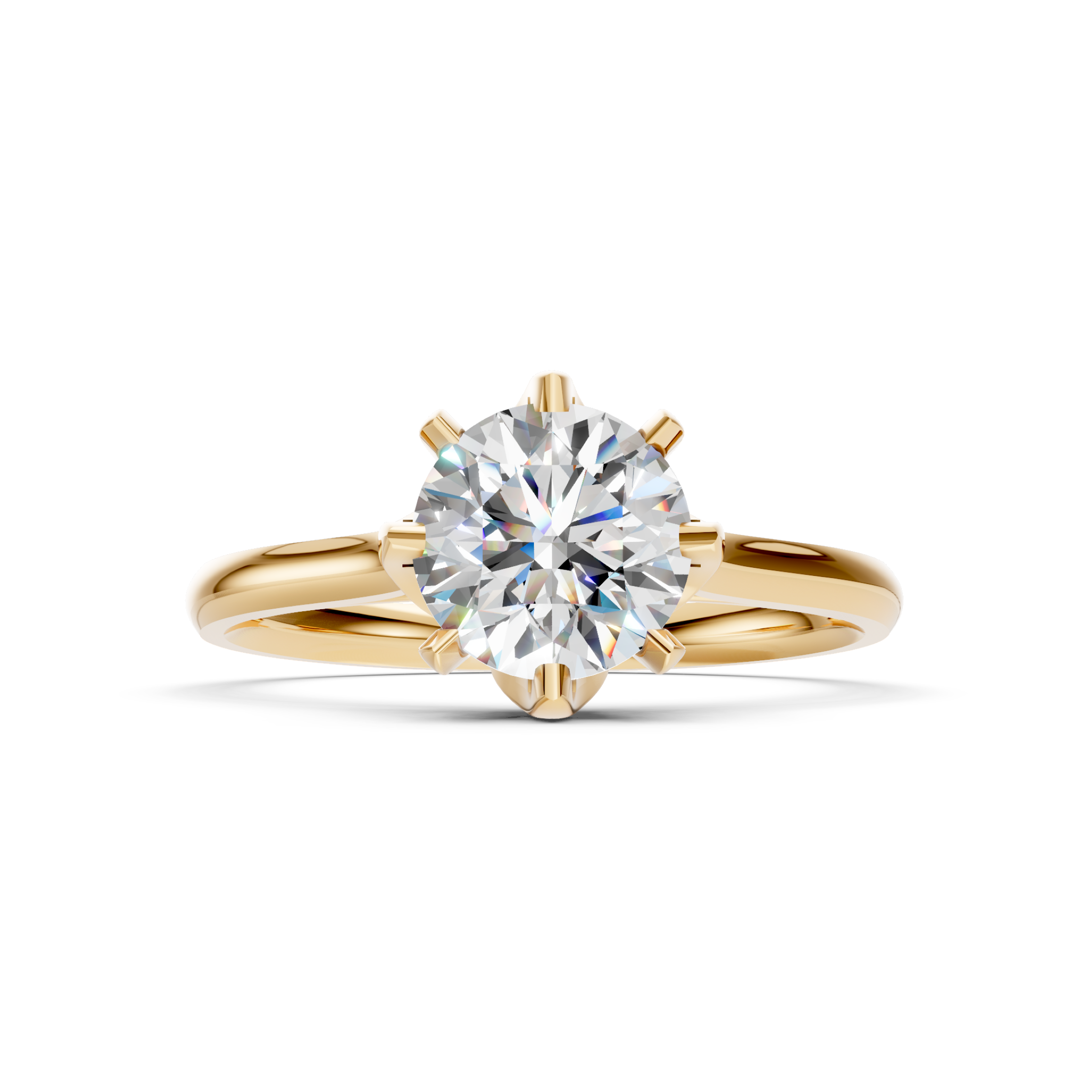 Lab-Grown Diamond Crown Solitaire Ring
