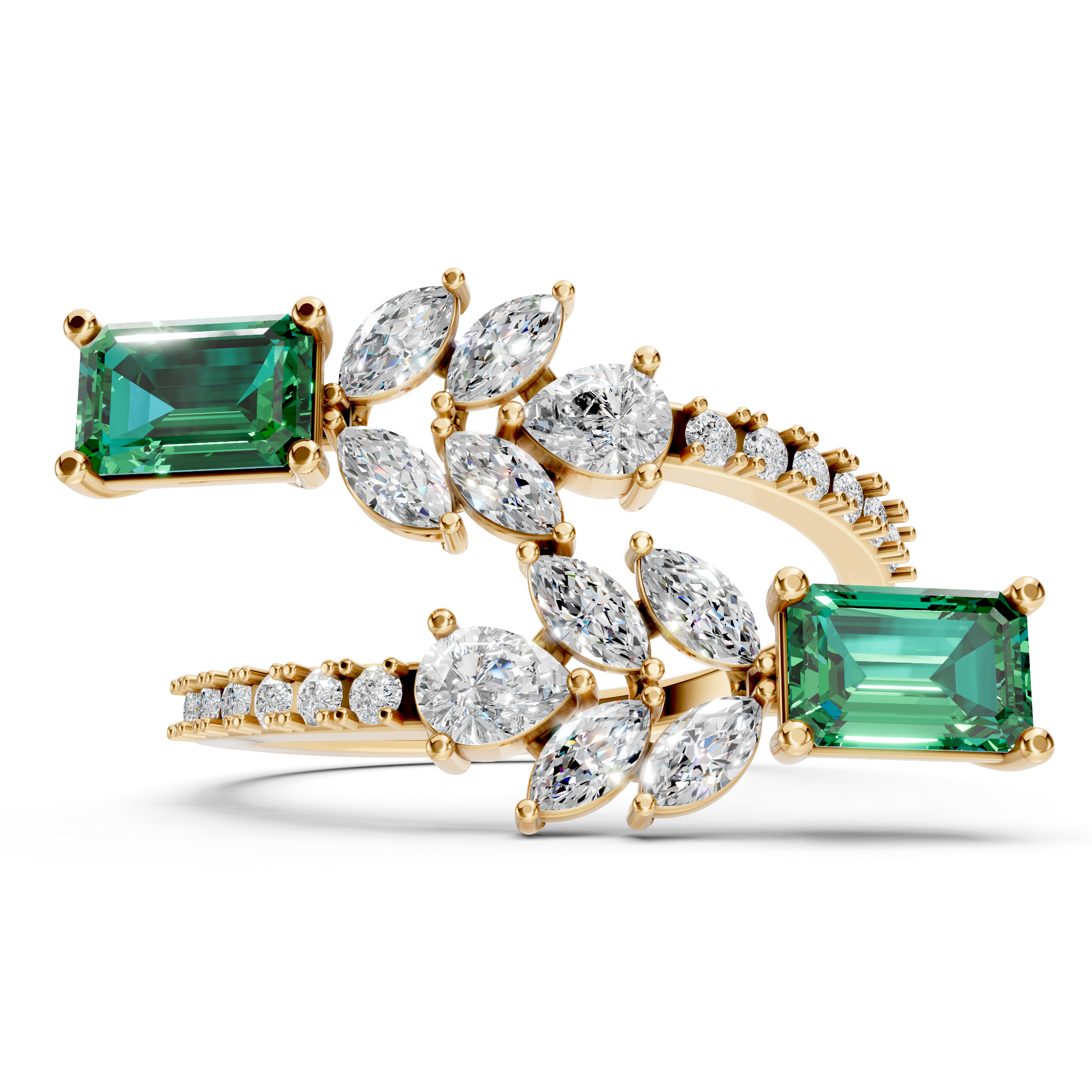 Lab-Grown Diamond Split Shank Halo Ring