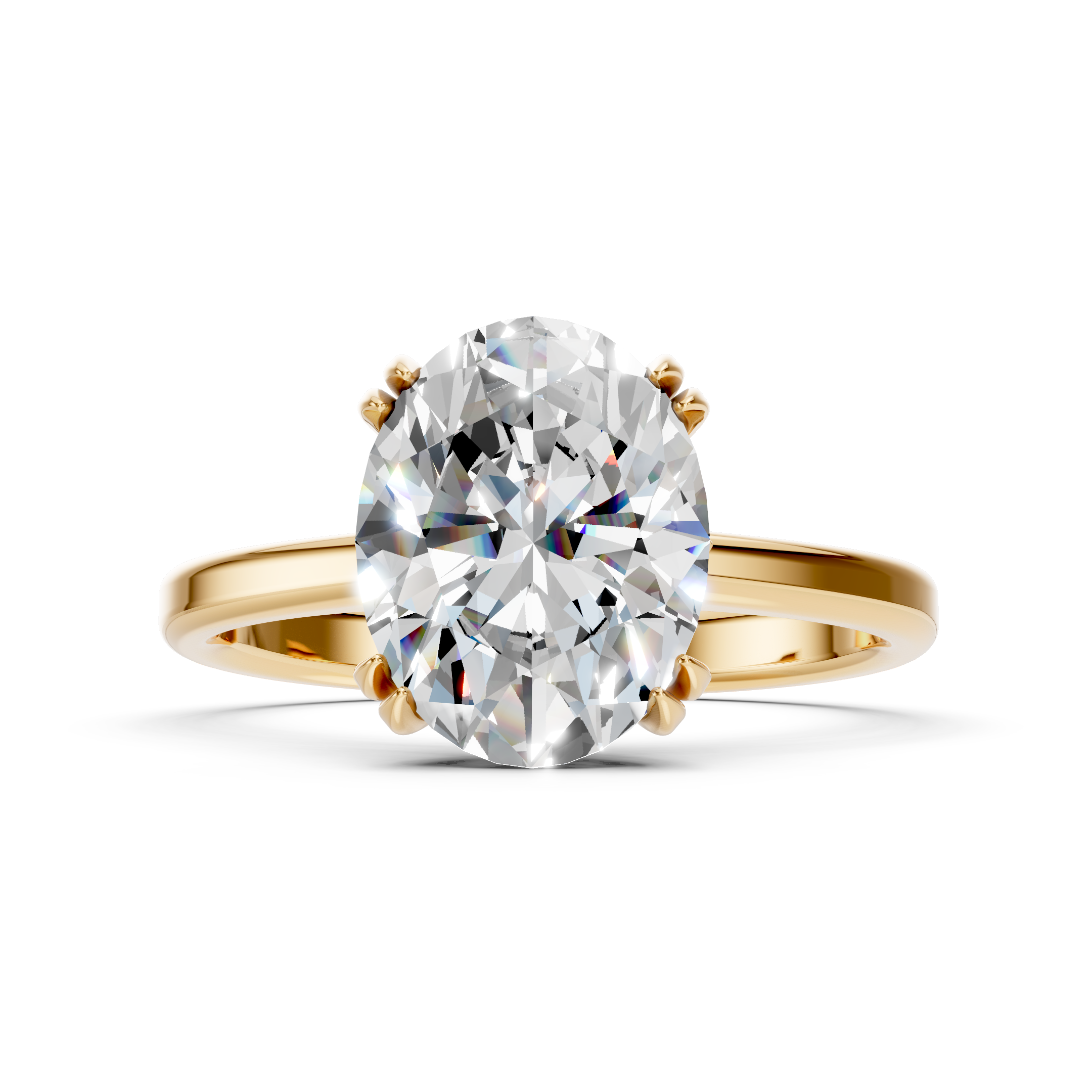 Lab-Grown Diamond Oval Solitaire Ring