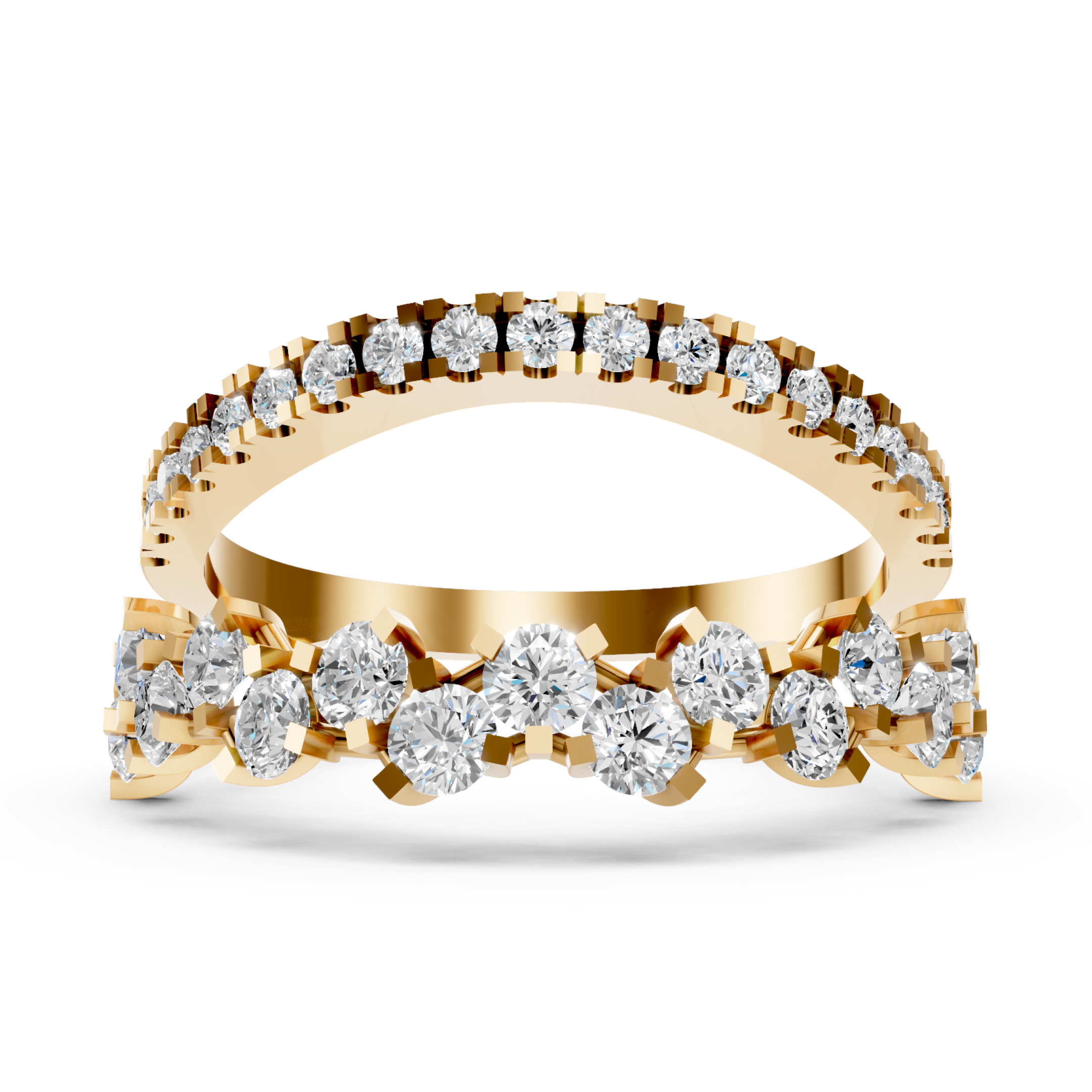 Lab-Grown Diamond Dual Row Eternity Ring