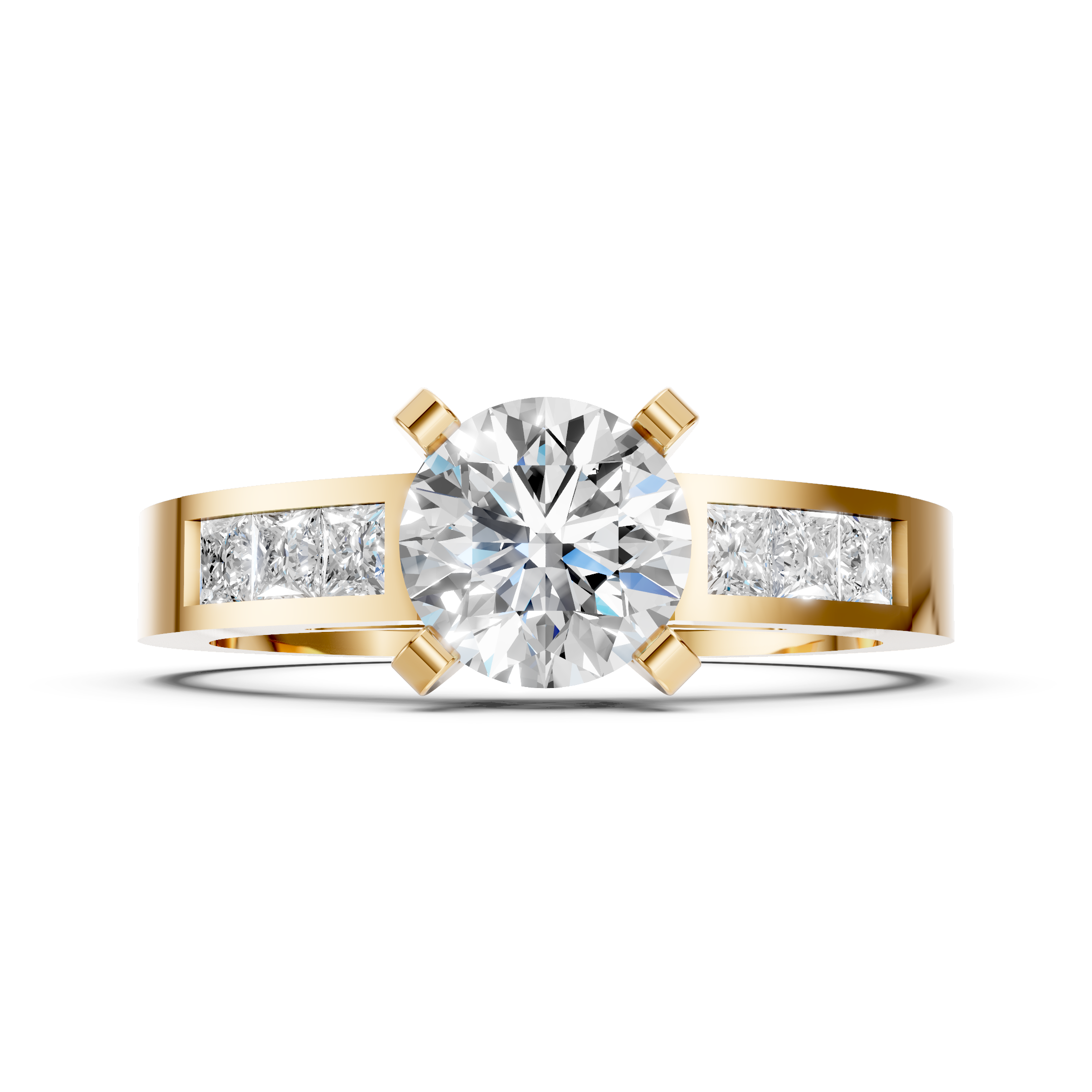 Lab-Grown Diamond Channel Set Solitaire Ring