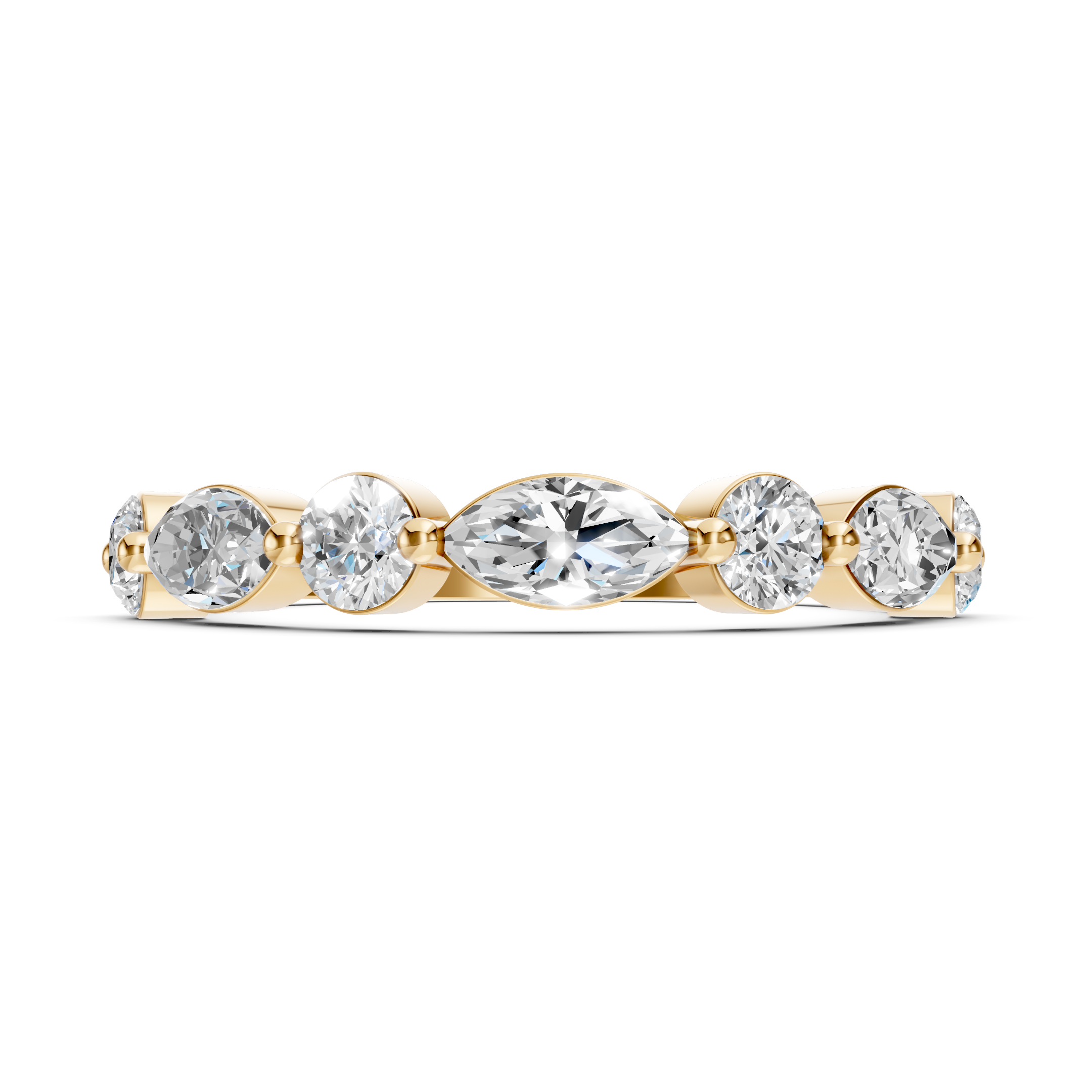 Lab-Grown Diamond Alternating Shape Band