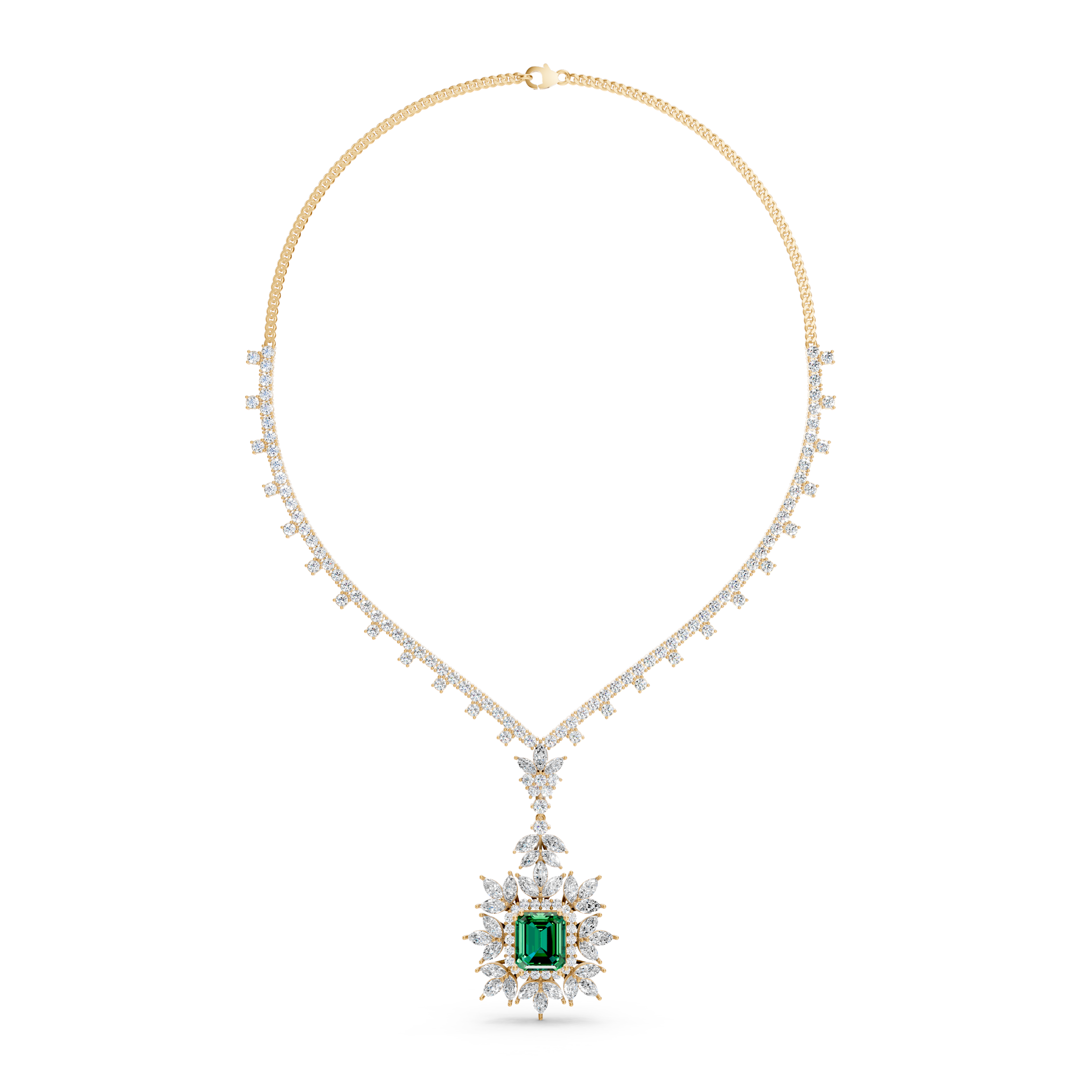 Lab-Grown Diamond Solitaire Drop Necklace
