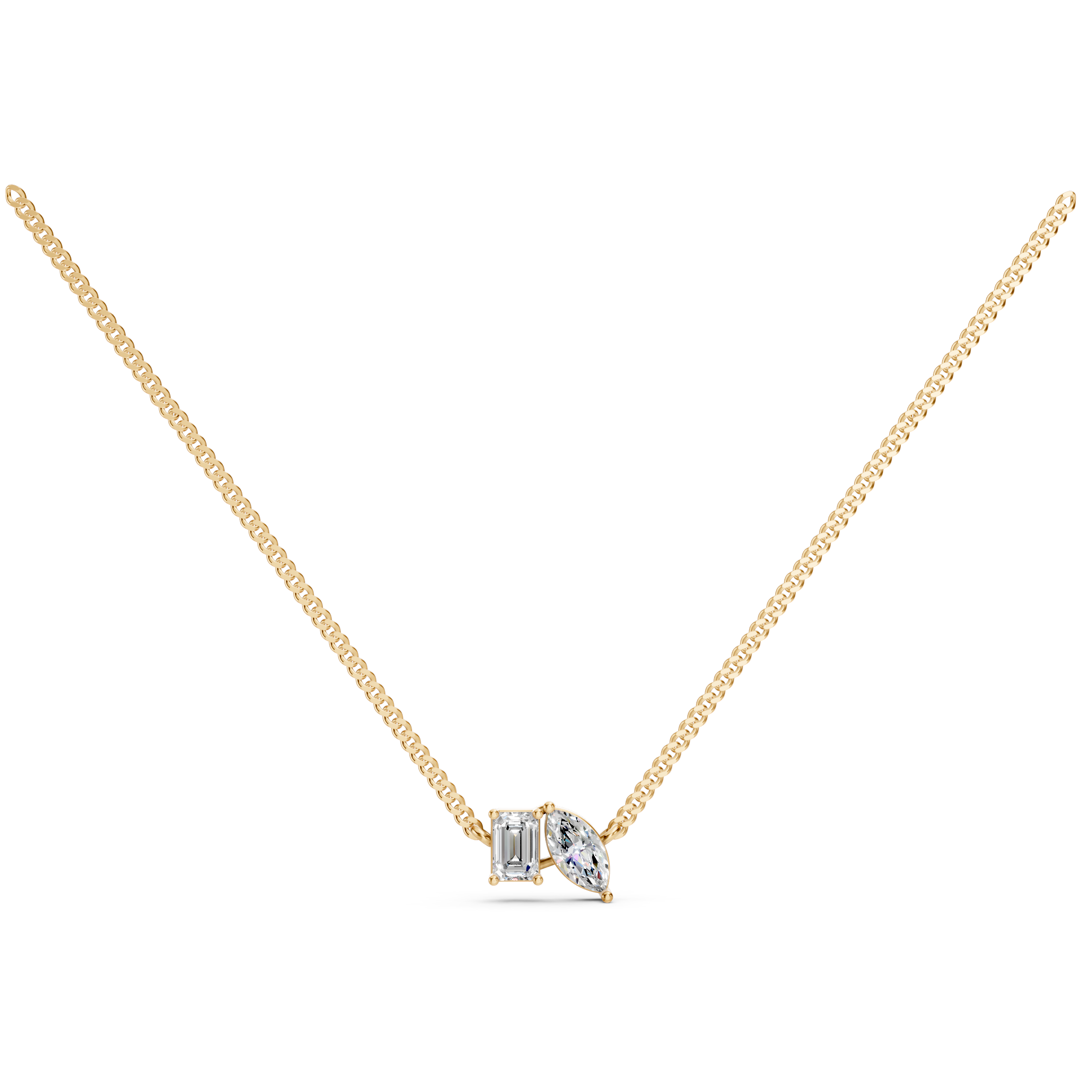 Lab-Grown Diamond Dual Shape Minimal Pendant