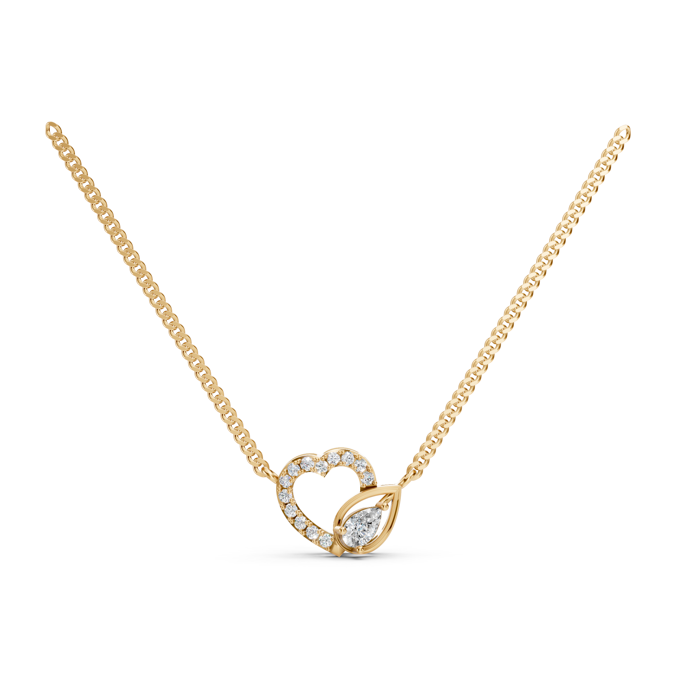 Lab-Grown Diamond Heart & Pear Tanmaniya
