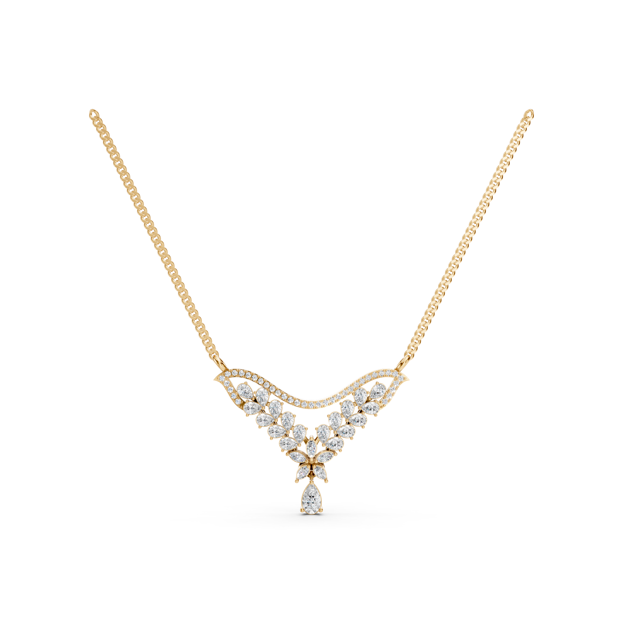 Lab-Grown Diamond Layered V Bridal Tanmaniya