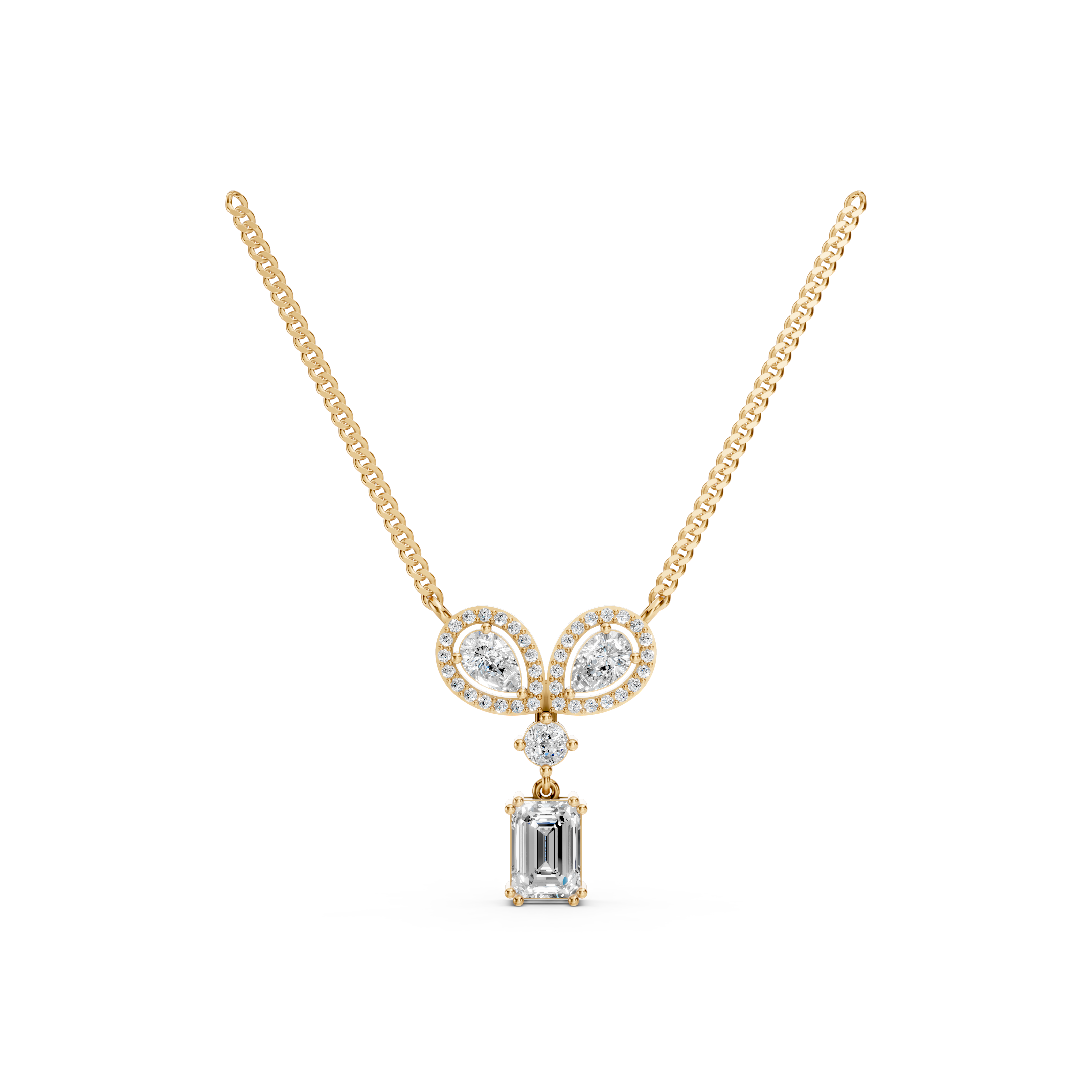 Lab-Grown Diamond Winged Leaf Tanmaniya