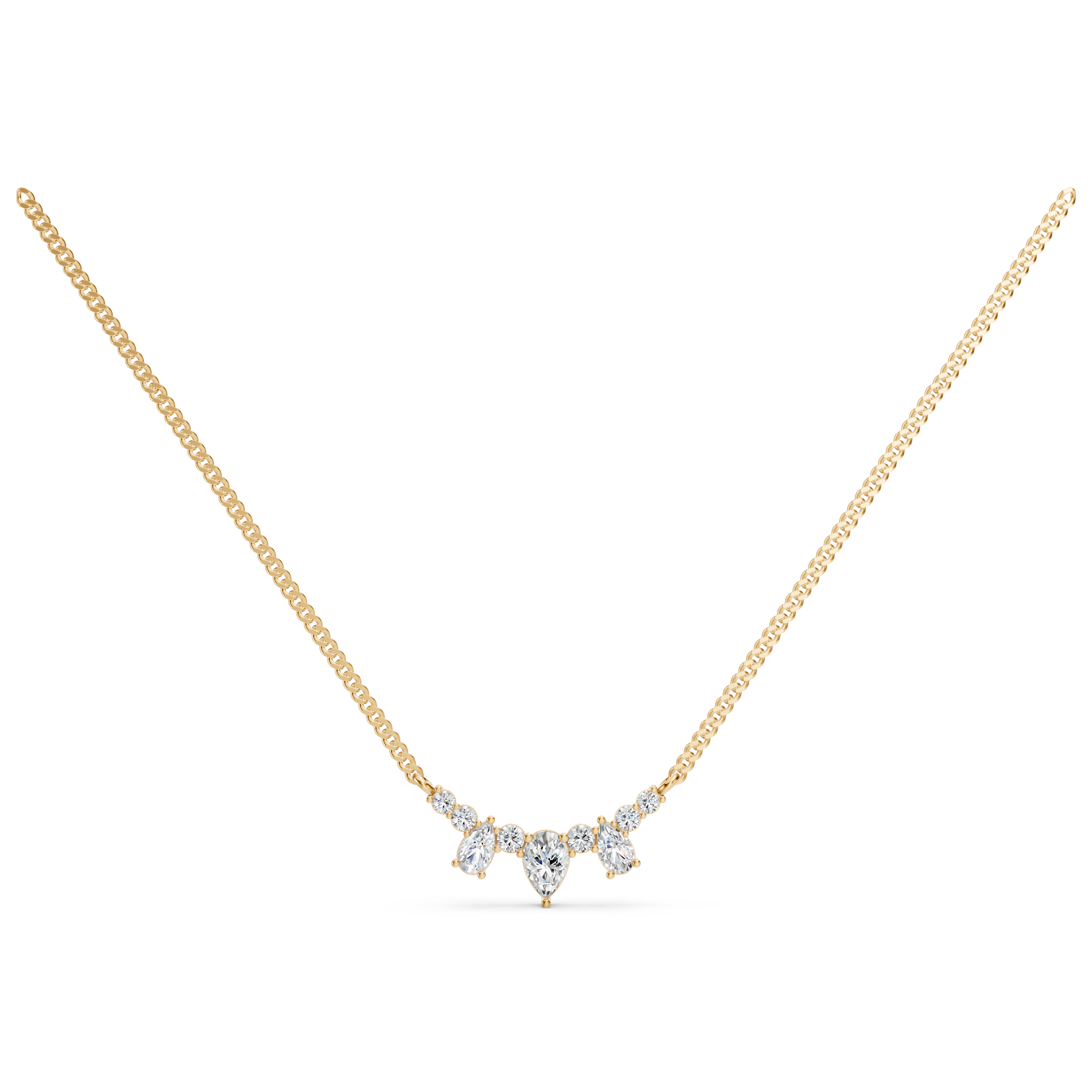 Lab-Grown Diamond Circular Halo Mangalsutra Tanmaniya