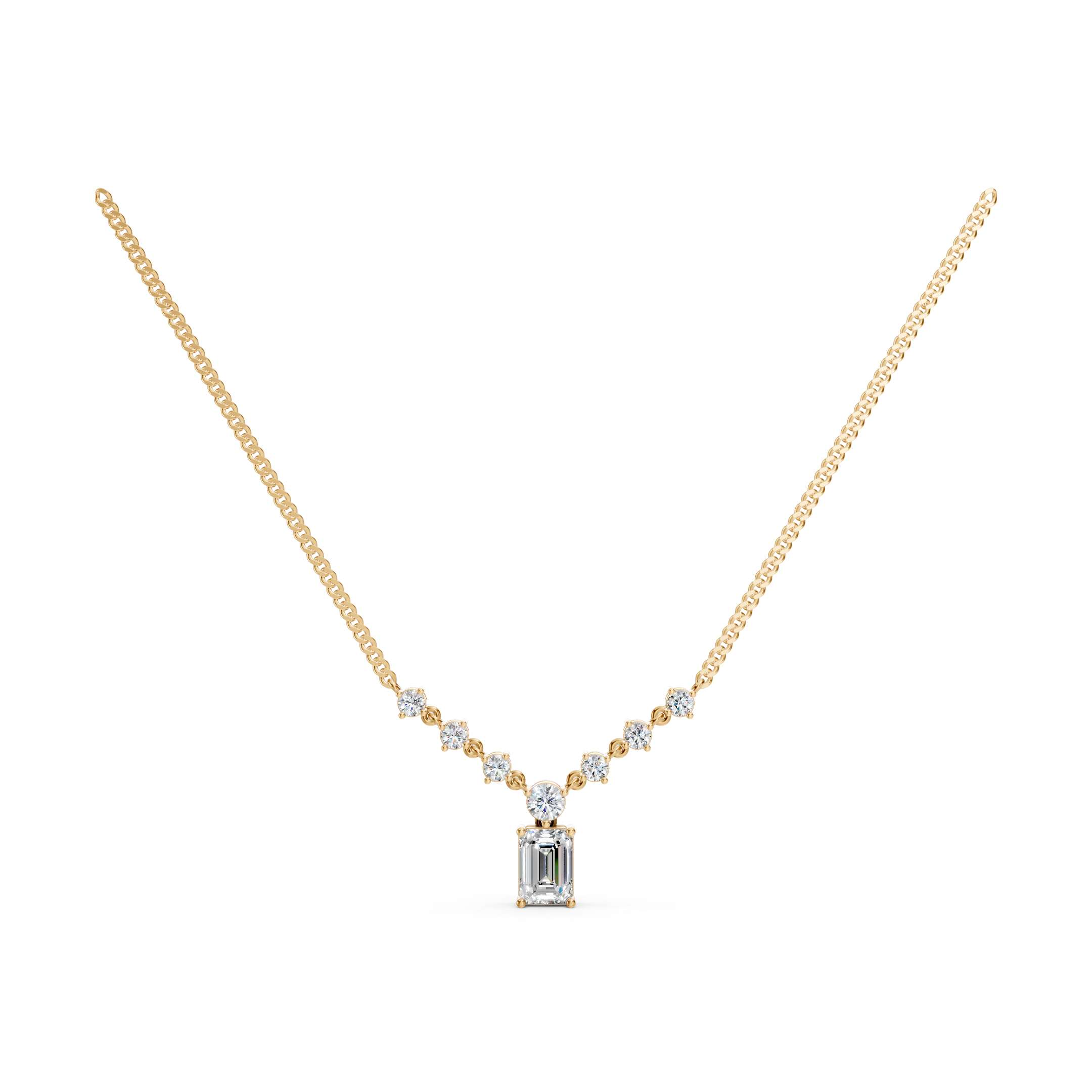 Lab-Grown Diamond Emerald Drop Solitaire Tanmaniya