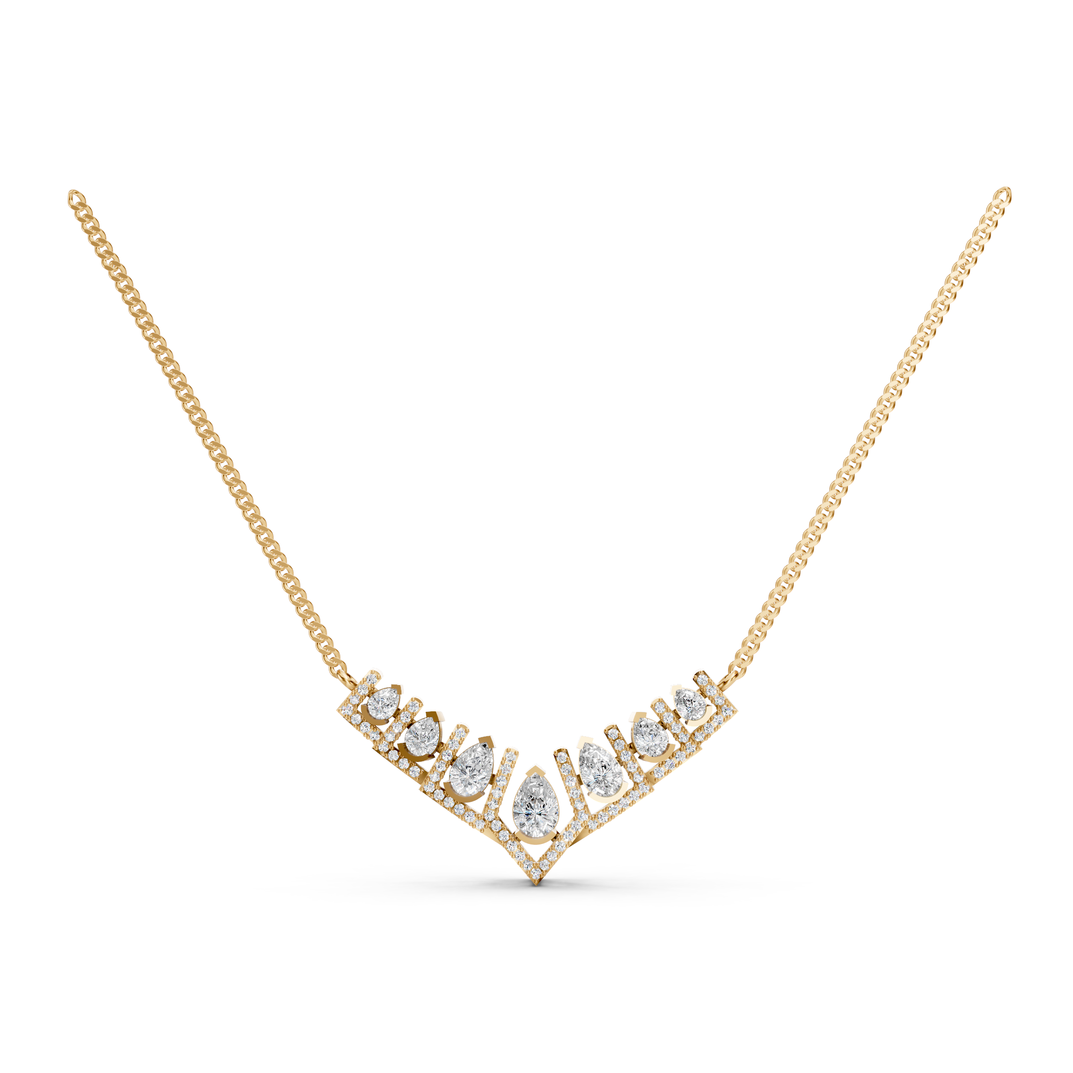 Lab-Grown Diamond Triple Chevron Oval Tanmaniya