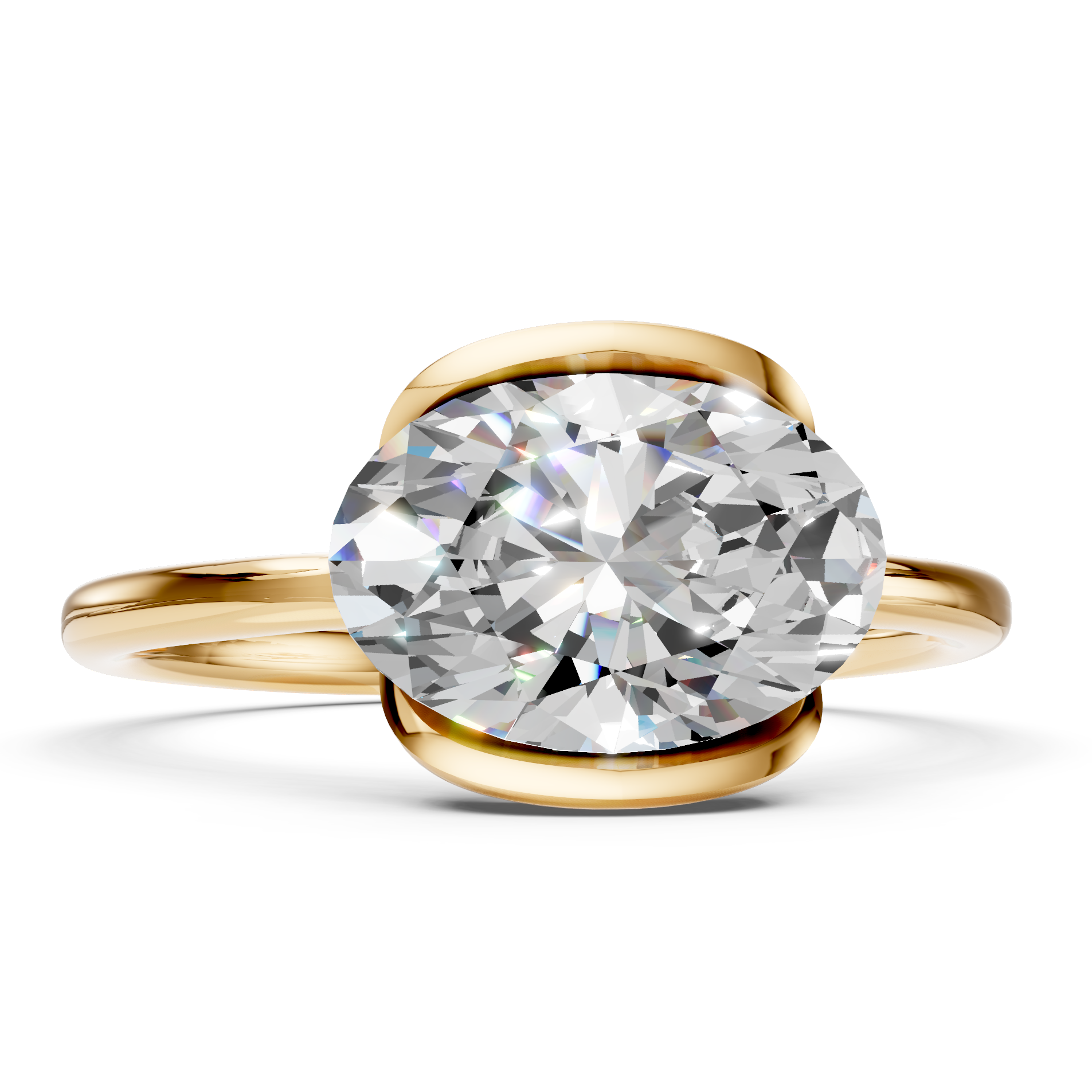 Lab-Grown Diamond Eternal Bezel Oval Ring