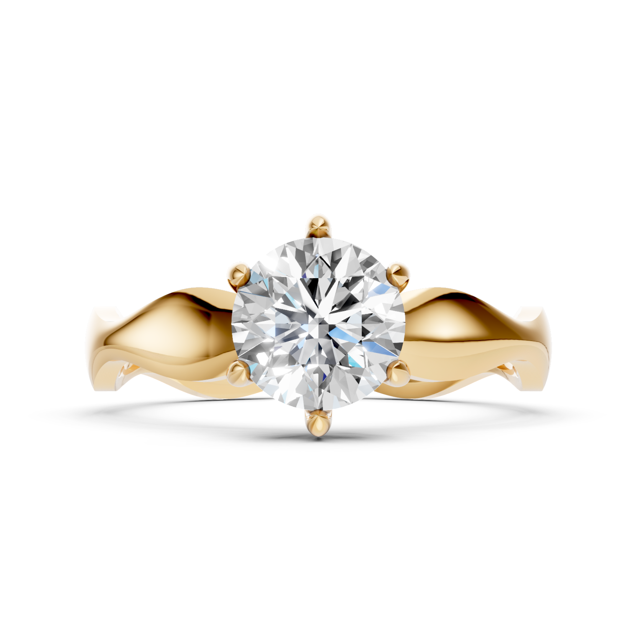 Lab-Grown Diamond Sculptural Ribbon Ring