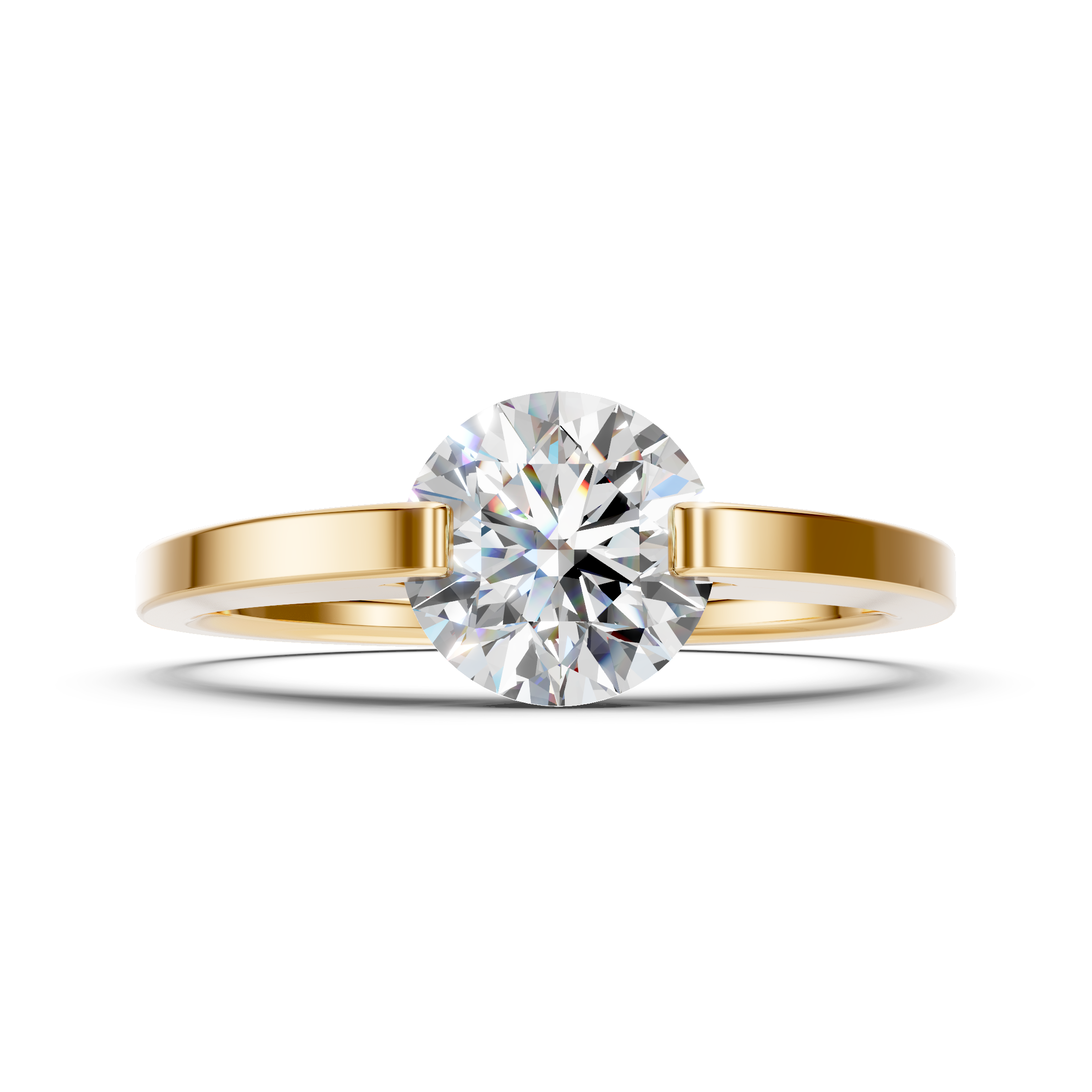 Lab-Grown Diamond Tension-Set Solitaire