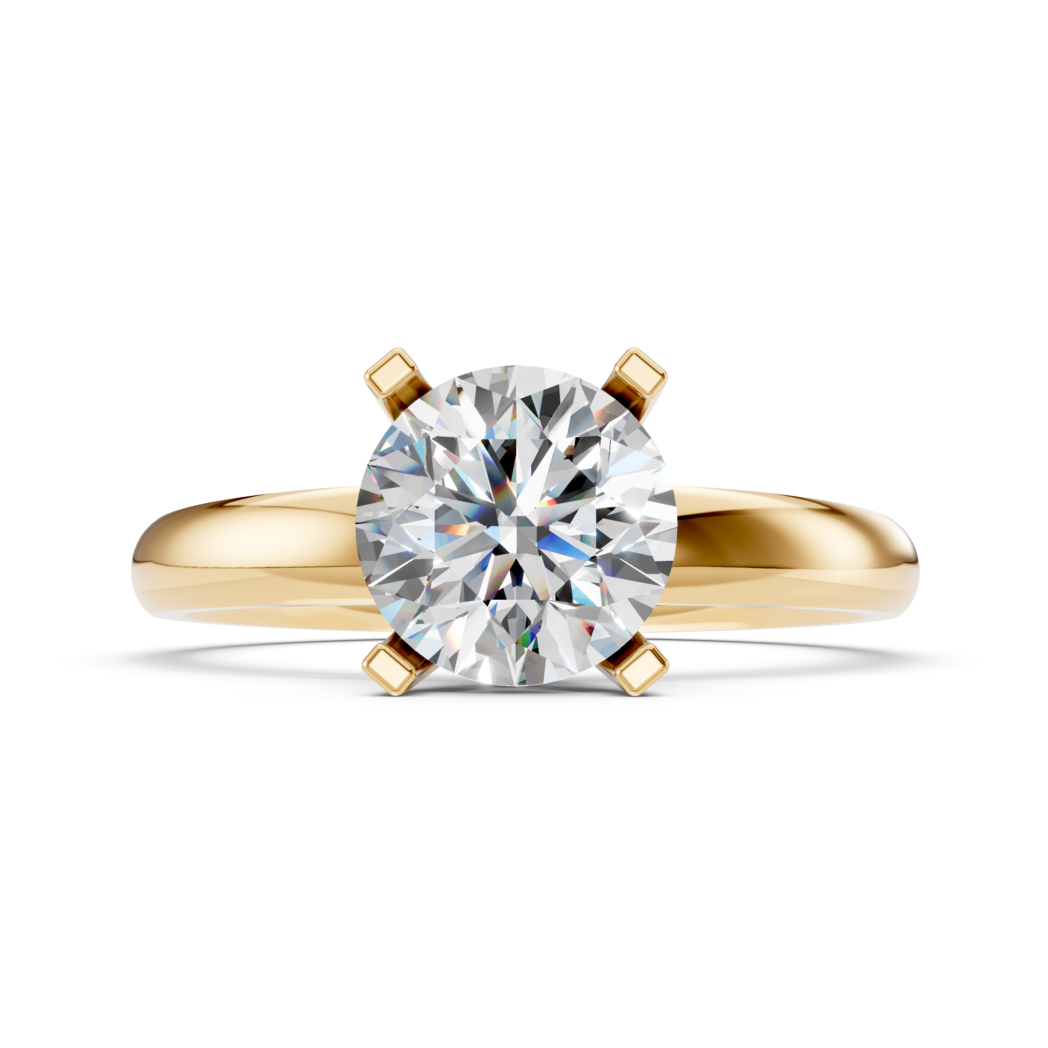 Lab-Grown Diamond Bold Square Prong Solitaire