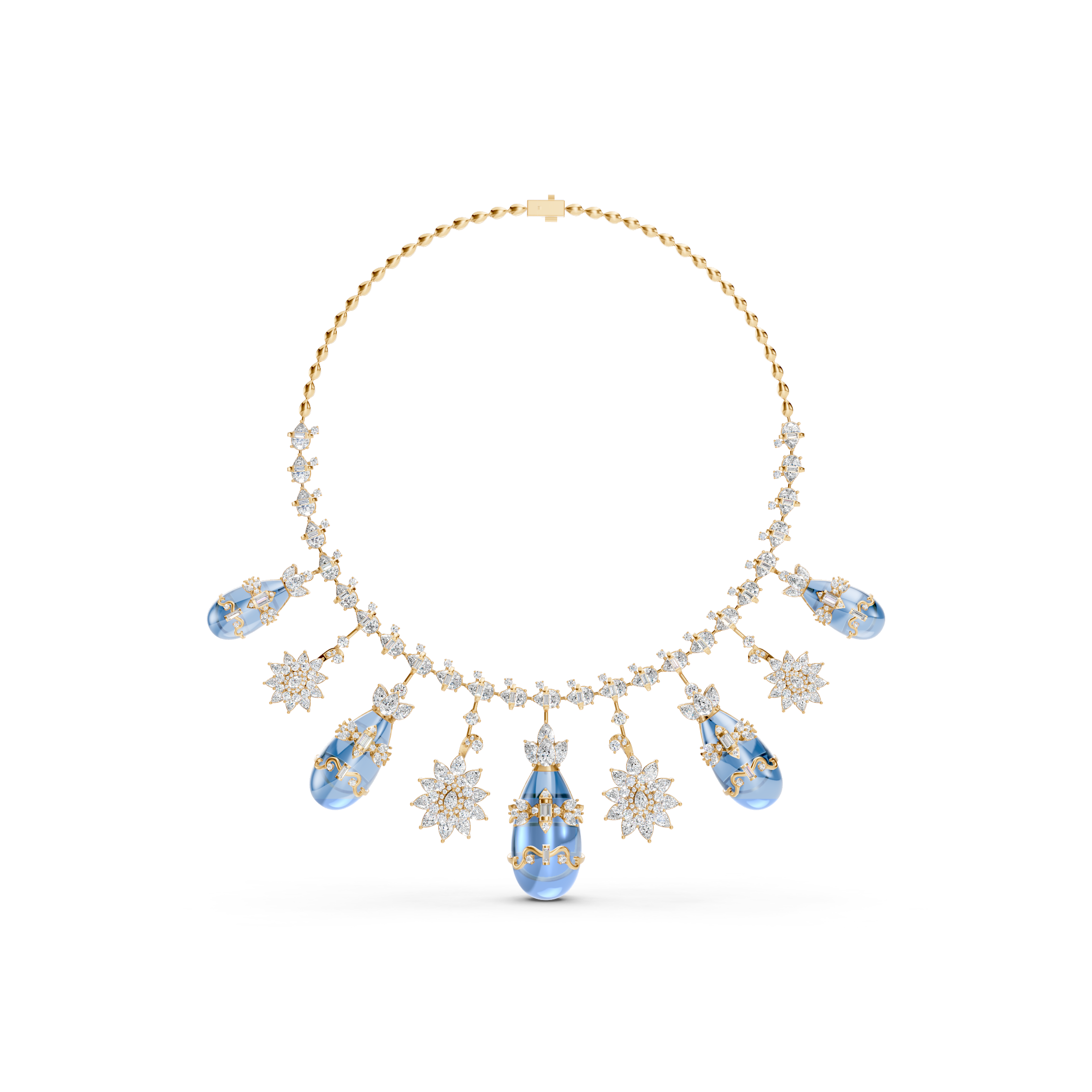 Lab-Grown Diamond Azure Drop Statement Necklace